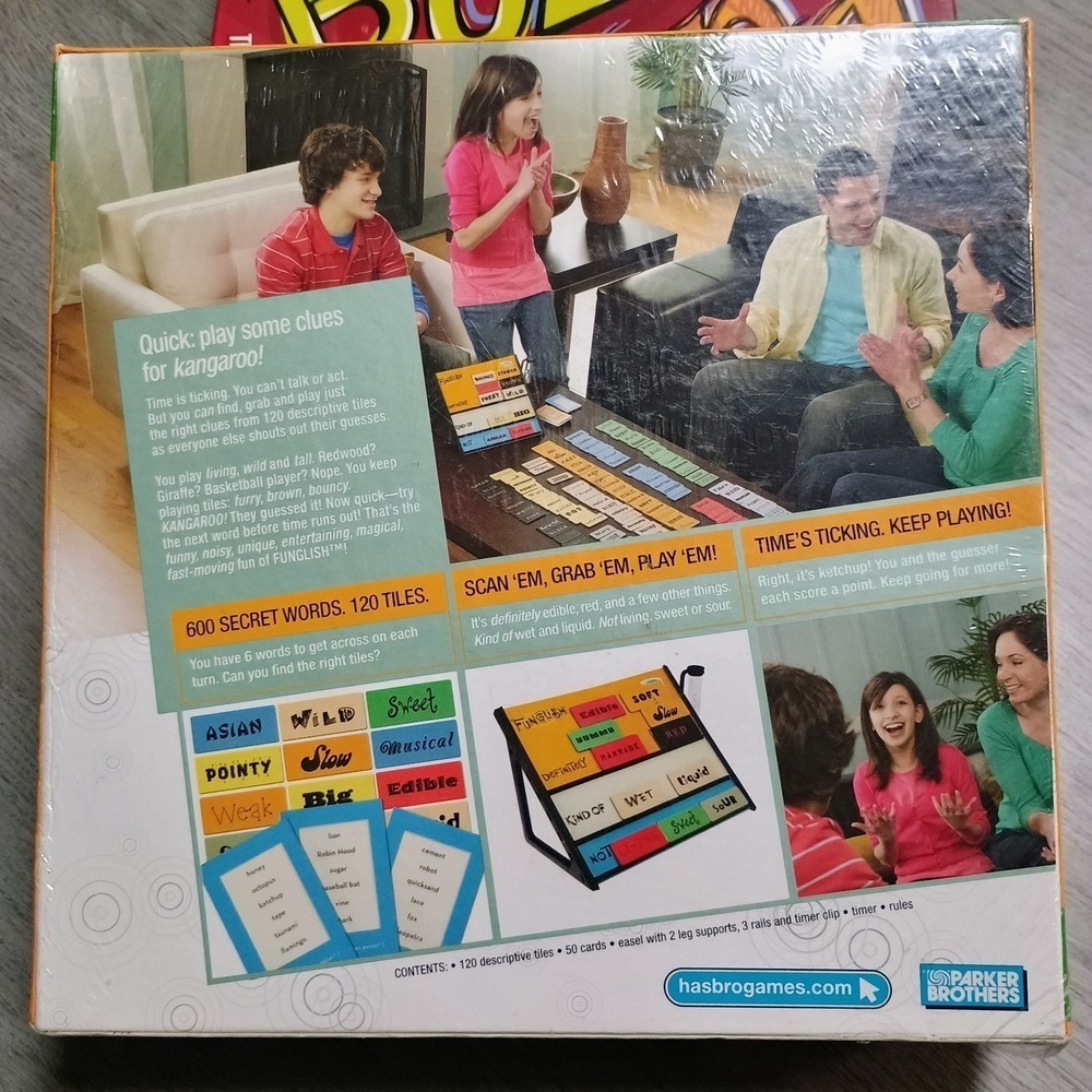 Funglish Family Board Game Word Guessing Educational Hasbro Brand New Sealed - Picture 2 of 2